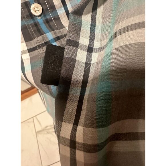 The North Face Shirt Mens XL Blue Plaid Short Sleeve Button Up Outdoor - Picture 5 of 8
